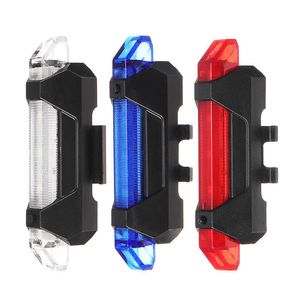 Vélo Lumières USB Rechargeable Étanche Montagne Lampe Avertissement Vélo Feu Arrière LED Phare Feu Arrière Pour Scooter Électrique 230204