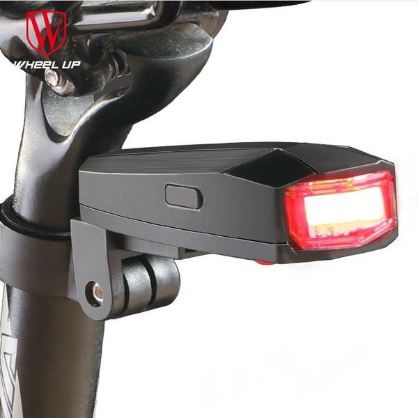 Luces de bicicleta WHEEL UP Design Alarma Luz trasera de bicicleta Luz inalámbrica inteligente Lámpara COB Beads MTB Road SOS Ciclismo