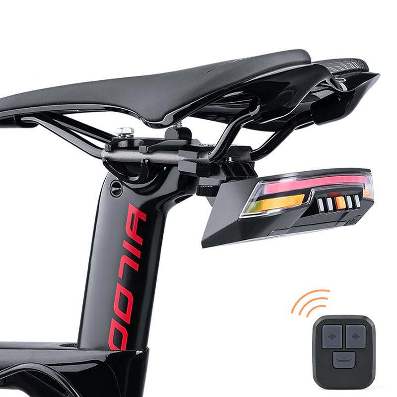 Luci per bici Indicatori di direzione senza fili Luce posteriore per bicicletta a LED Lampada posteriore ricaricabile tramite USB Fanale posteriore per bicicletta di sicurezza