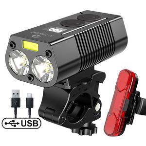 Bike Lights X-Tiger Bike Light Headlight Bicycle Lamp With Power Bank Rechargeable LED 5200mAh MTB Bicycle Light Flashlight Bike Accessories 230525