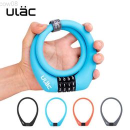 Antivols de vélo Bicyc Combo Lock Silicone Intégré 55CM en acier tressé Cab 4 Chiffres Resettab Léger Taille Compacte Ulac Prague SC1 HKD230710