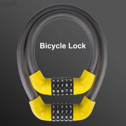 Serrures de vélo Bicyc Lock Combinaison à 5 chiffres Bicyc Verrouillage de sécurité Anti-tht Bike Lock Ectric Bike Scooter Motorcyc Mot de passe Combinaison HKD230710