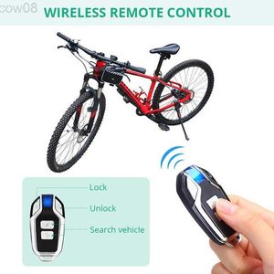 Serrures de vélo Serrure de vélo Anti-tht Security Wiress Rote Control Alarm Lock Mot de passe à 4 chiffres D Indication IP55 Étanche Bicyc alarm HKD230710