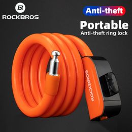 Candados para bicicleta ROCKBROS, candado portátil para bicicleta, anillo antirrobo, Cable para ciclismo de montaña, accesorios para vehículos y motocicletas 230701