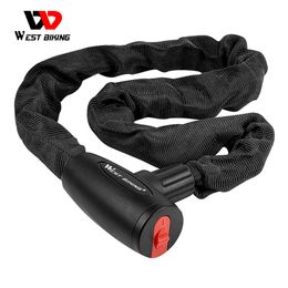 Serrures de vélo WEST BIKING antivol serrure de vélo vtt vélo de route serrure de chaîne de sécurité avec 2 clés accessoires de vélo de cyclisme en plein air Bike Locks 230919