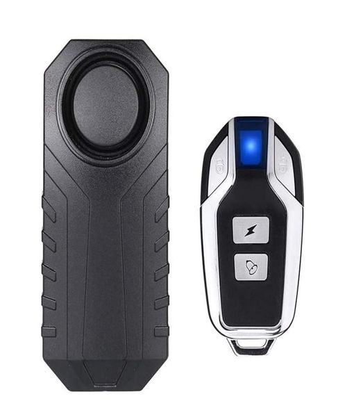 Verrouille à vélo Sécurité de moto de télécommande sans fil 113db imperméable Anti Lost Remind Vibration Sensor3299218