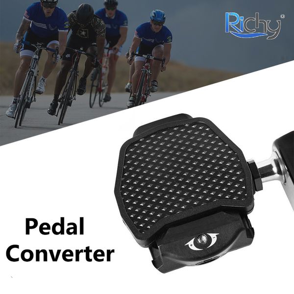 Pédales de vélo 1 paire d'adaptateur de pédales de vélo adaptateur de plate-forme de pédale de vélo de route adapté au convertisseur d'adaptateur de système SPD LOOK KEO pièces de cyclisme 230906