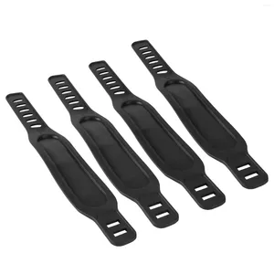 Fietspedalen 4 stuks voetpedaal bindende bandriem Lichtgewicht plastic riemen voor sportschool (zwart)