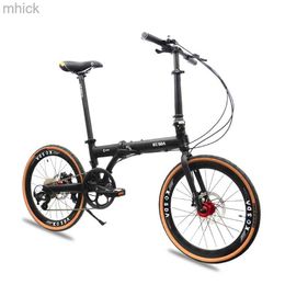 Pedales de bicicleta Bicicleta plegable 20 pulgadas 451 Rueda Aleación de aluminio 8 velocidades Freno de disco mecánico Plegable Minivelo Niños Bicicleta para adultos 18 BMX 3M411