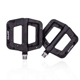 Pédales de vélo Pédales de vélo VTT Pédales de VTT antidérapantes Plate-forme Pédales plates de vélo Broche standard de 9/16" adaptée à la plupart des vélos de montagne 0208