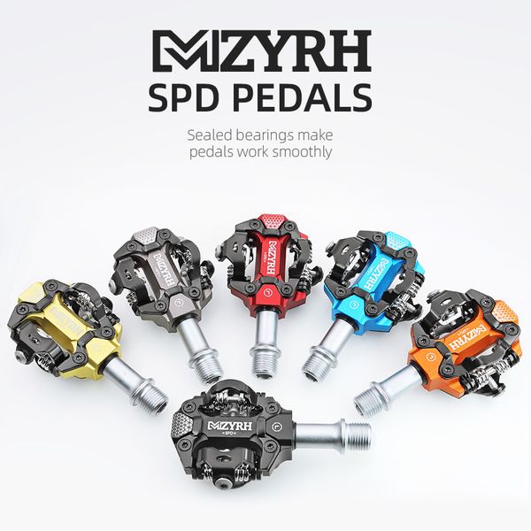 Pedales de bicicleta MZYRH Pedal de bicicleta Ultraligero Aluminio Rodamientos sellados Carretera Bmx Mtb SPD Pedales Antideslizante Impermeable Accesorios de bicicleta 230825