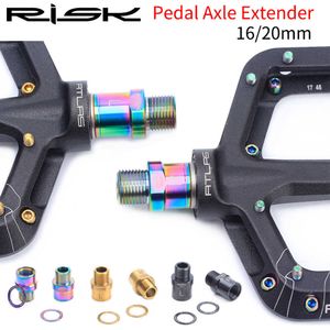 Pédales de vélo Une paire de rallonges d'axe de pédale de vélo en alliage de titane Ti Boulons d'extension de pédale de vélo Entretoises 16 mm / 20 mm pour pédales de vélo de route VTT 0208