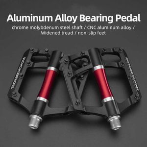 Pédales de vélo ROCKBROS Pédale de vélo Ultraléger Cyclisme Taquet antidérapant en alliage d'aluminium Montagne Dégagement rapide Marchepied VTT Accessoires de vélo 0208