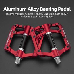 Pédales de vélo ROCKBROS pédales de VTT roulements en alliage d'aluminium pédale de vélo de route pièces de cyclisme pédales bicicleta vtt accessoires de vélo 0208