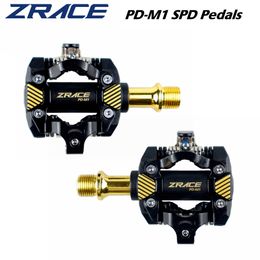 Fietspedalen Zrace voor PD-M1 SPD-pedalen-Gouden zelfvergrendelingspedalen MTB-componenten met behulp van Bicycle Racing Mountain Bike 332G fietsonderdelen 0208