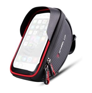 Sacs de montage pour téléphone de vélo Sac de cadre avant de vélo haut de gamme Sac de poche de vélo étanche avec trou pour casque pour smartphone de moins de 6 pouces1858485520