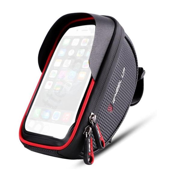 Sacs de montage pour téléphone de vélo Sac de cadre avant de vélo haut de gamme Sac de pochette de vélo étanche avec trou pour casque pour smartphone de moins de 6 pouces1858719974