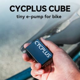 Pompes à vélo CYCPLUS Cube Mini pompe Portable pour vélo gonfleur d'air sans fil Presta Schrader extérieur vtt vélo accessoires 230919