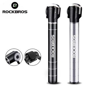 Pompes à vélo ROCKBROS Mini pompes à vélo Portable vtt vélo gonfleur de vélo en alliage d'aluminium pompe adaptée Presta Schrader 100psi 231005