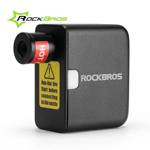 Pompes à vélo ROCKBROS Mini pompes à vélo pompe à Air électrique 100PSI Portable compresseur Rechargeable gonfleur de pneu pour moto voiture pompe à vélo 230927