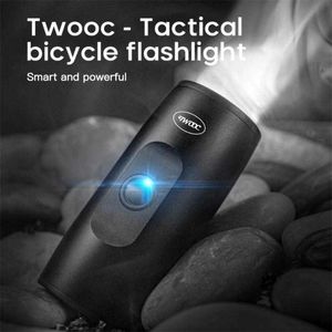 Vélo s TWOOC Mini lampe avant de voiture USB Rechargeable étanche avertissement lampe de poche de vélo vélo guidon lumière nouveau 0202