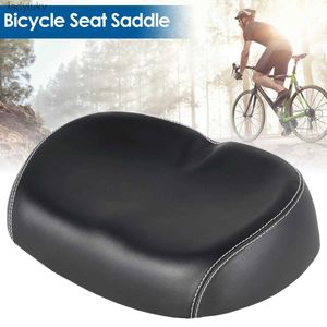 Selles de vélo Sièges de vélo PU imperméable à l'eau grande selle de vélo sans nez absorbant les chocs coussin doux confortable pour vtt vélo de route L240108