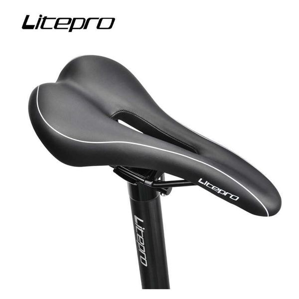 Selles de vélo Litepro S1 Creux Respirant Coussin Montagne Vélo Pliant Confortable Isolant Thermique Antidérapant Selle En Cuir PU 0130