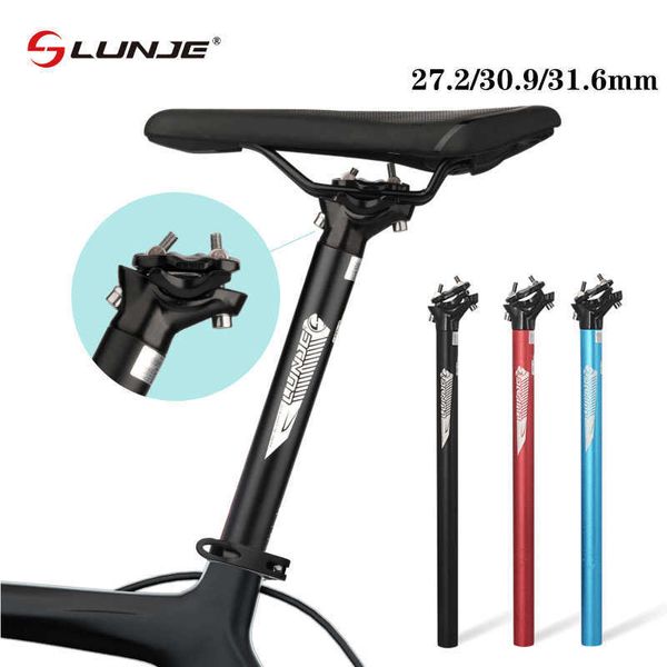 Selles de vélo LUNJE Tige de selle de vélo 300350400450mm Suspension compte-gouttes Tiges de selle VTT Tige de selle de vélo MountainRoad Pièces de vélo J230213