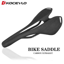 Selles de vélo vtt vélo de route en Fiber de carbone selle ultra-légère coussin de siège d'équitation 230621