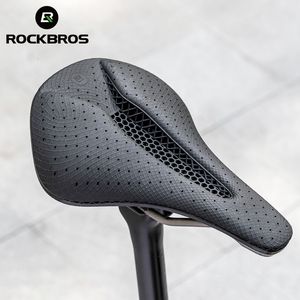 Fietszadels ROCKBROS Fietszadel 3D-printing Race MTB Racefietszitje Polyurethaan Zacht Ademend Fietskussen Zadelaccessoires 230714