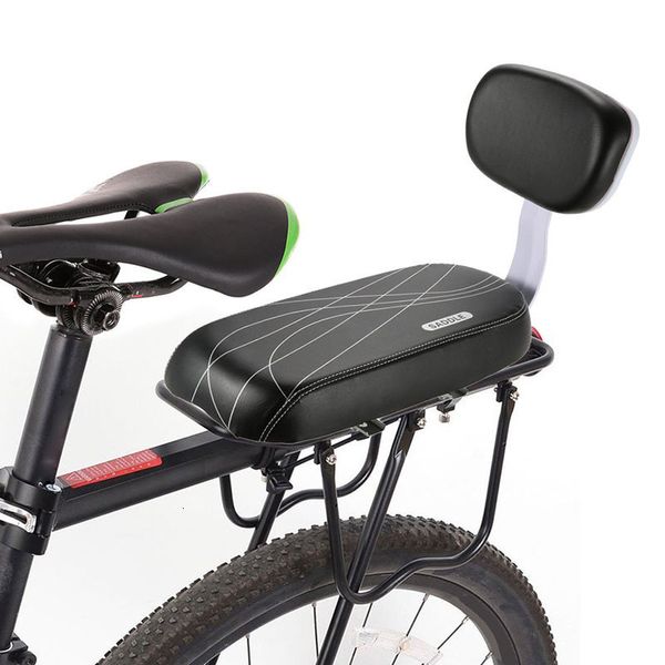 Selles de vélo selle siège enfant avec dossier vélo vtt porte-bagages arrière coussin en cuir PU pour pièces de vélo 230621