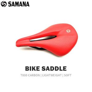 Selles de vélo SAMANA Pack de selle en fibre de carbone Ultra léger 143 mm 155 mm pour VTT VTT Pièces de selle de vélo de route HKD230710