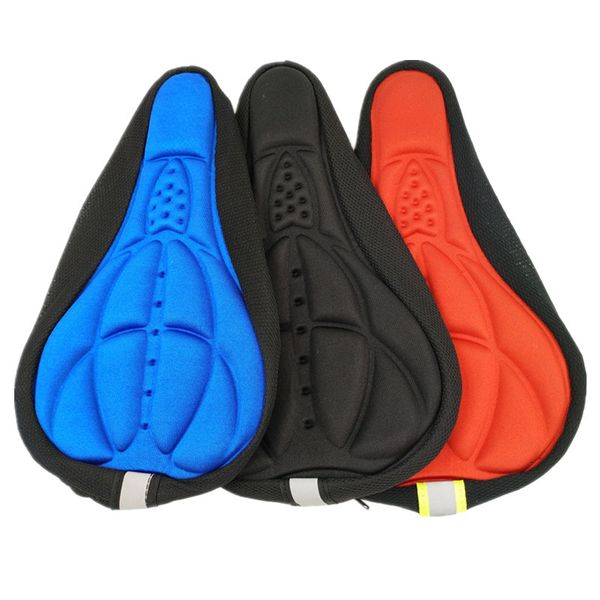 Selles de vélo doux 3d rembourré vélo vélo vtt selle housse de siège coussin éponge mousse confortable selles tapis accessoire 230617