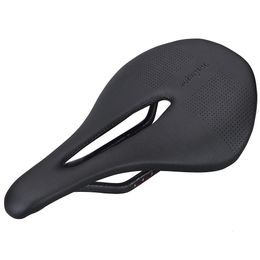 Selles de vélo La selle de route en cuir carbone BALUGOE vtt vélo course de montagne PU coussin de siège souple respirant 230621