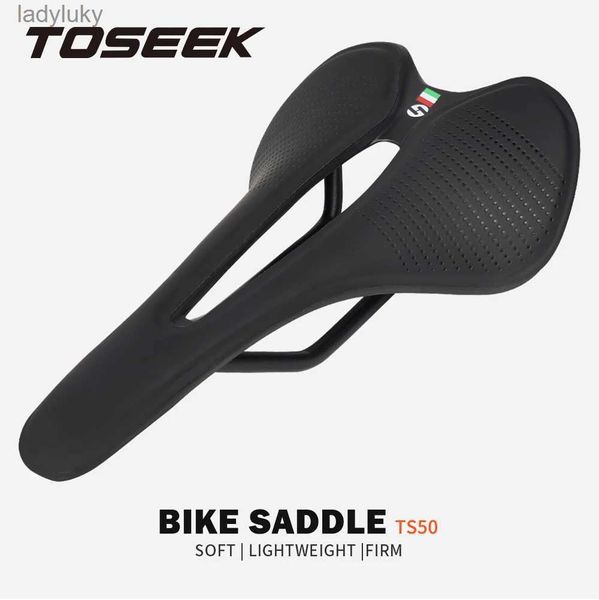 Bike selles Toseek Bicycle Seat Cushion Ultralight Road Mtb Saddle confortable Brewable Bike Saddle pour longue distance Cyclingl240108