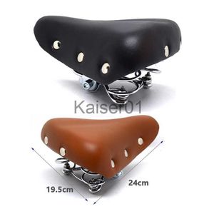 Fietszadels Vintage Fiets Kussen Retro Seat Commuter Bike Seat Pu Zadel Zachte Demping Gegalvaniseerde Lente Klinknagel Comfortabele Seat x0717