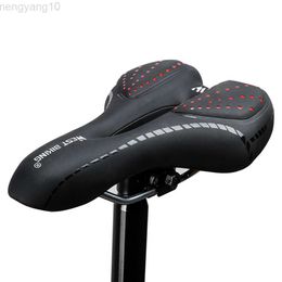 Selles de vélo WEST BIKING Coussin éponge de selle de vélo Surface en cuir PU Gel rempli de silice Siège de vélo confortable Selle de vélo antichoc HKD230710