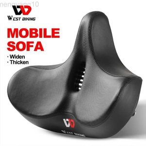 Bike Saddles WEST BIKING Ergonomic Big Butt Bicycle Saddle Widen Thicken Cushion Pad Comfortable Breathable Cycling Seat MTB Road Bike Saddle HKD230710