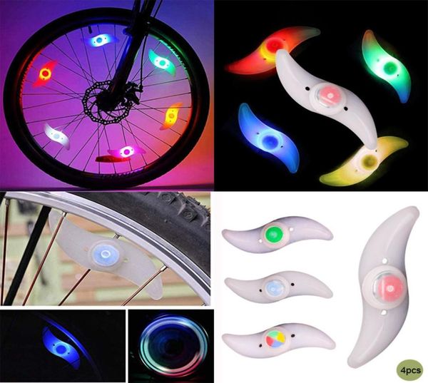Lumière de rayon de vélo lumières de roue de vélo cyclisme lampe Flash LED accessoires de vélo lampe de sécurité et d'avertissement de roue VTT lumières de vélo2744823