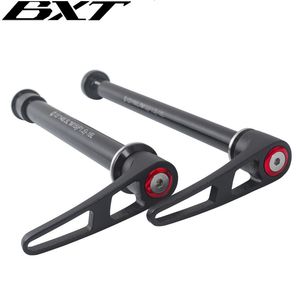 Vástagos de bicicleta Aleación de bicicleta a través del eje Pincho 10015 mm Palanca del eje del cubo de liberación rápida para MTB BMX Montaña Pinchos de aluminio Horquilla 230925