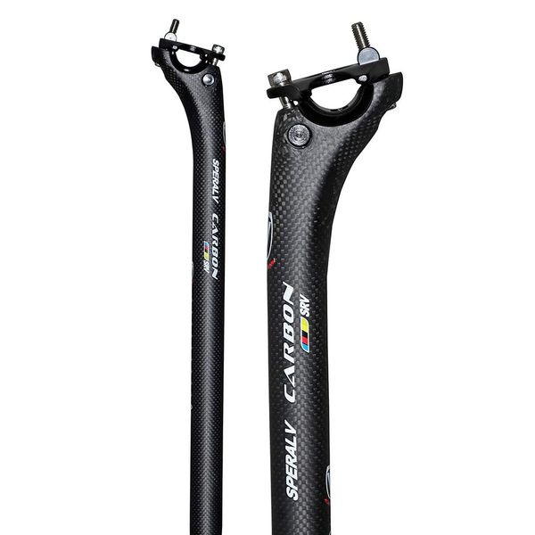 Tiges de vélo tige de selle en fibre de carbone mattesmooth vttvélo de route 3k matériau en carbone léger 272308316mm 350400mm 230614