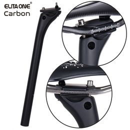 Tiges de vélo ELITAONE vtt tige de selle en carbone 31.6 30.9 27.2 décalage 20mm tige de selle de route couvercle de Base en Fiber 230621