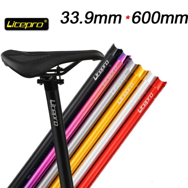 Tiges de vélo Litepro tube de selle de vélo de montagne pliant Tige de selle 339600mm accessoires en alliage d'aluminium ultraléger amortisseur antichoc 230614