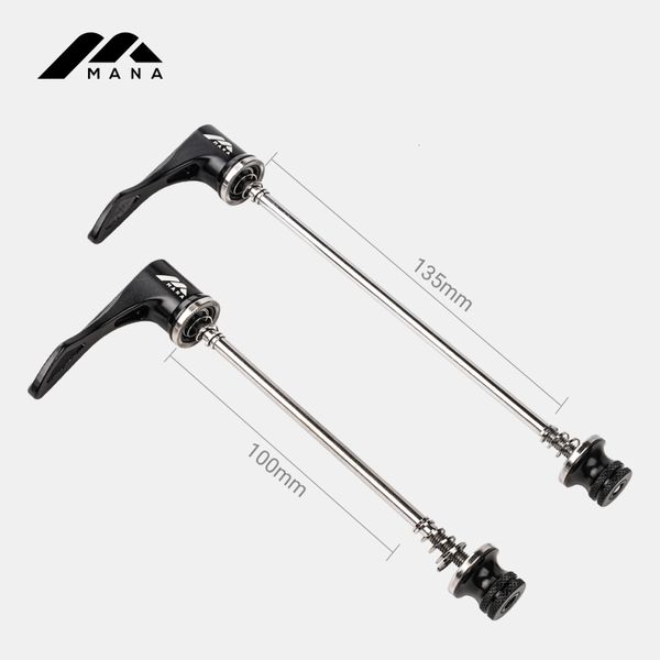 Potences de vélo MANA 1 paire à dégagement rapide en acier en alliage d'aluminium système à cliquet QR100mm QR135mm brochette 95g pour moyeu de vélo de route VTT MAQR15 230809