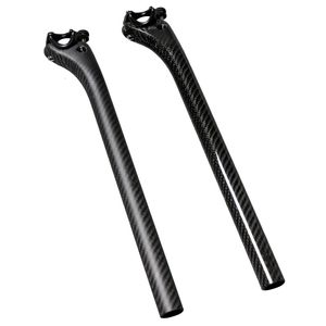 Vástagos de bicicleta Mountain Road 3K fibra de carbono completa tija de sillín de bicicleta de carbono MTB piezas 254272308316350mm envío gratis 230614