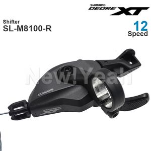 Fietsstelen Shimano Deore XT M8100 Shifter SL M8100 R Mountain Shifting Lever 12Speed ​​Originele onderdelen 230815