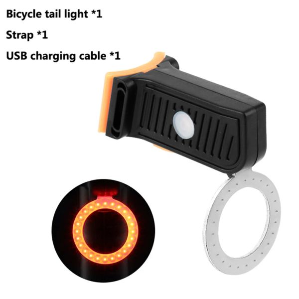 Bike Turquera Bicicleta Tobilla trasera LED LED Corazón Ligero/forma redonda USB Revestible Licencias traseras creativas
