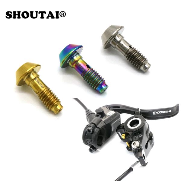 Bike TC4 Titanium Alloy Hydraulic Disc Échappement Vis d'échappement pour Magura Bicycle Clip d'huile Boultage Boult