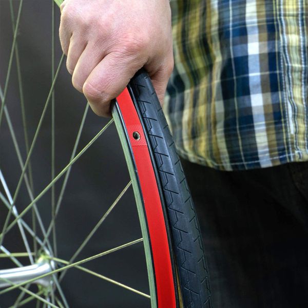 Bike Tire Liners PVC Red Bicycle Rim Strip Rim Tape Fits 26 pouces 27,5 pouces 29 pouces 700c roues Roues de pneu à tube intérieur Tap de jante