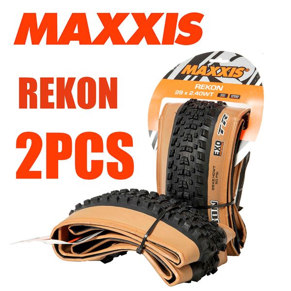 Pneus de vélo 2PCS / 1PCS MAXXIS REKON (M349RU) 29x2.4WT EXO TR Jante de pneu de vélo 29 Vtt Tubeless PNEU PLIABLE DE VÉLO VTT Pneu de montagne 0213